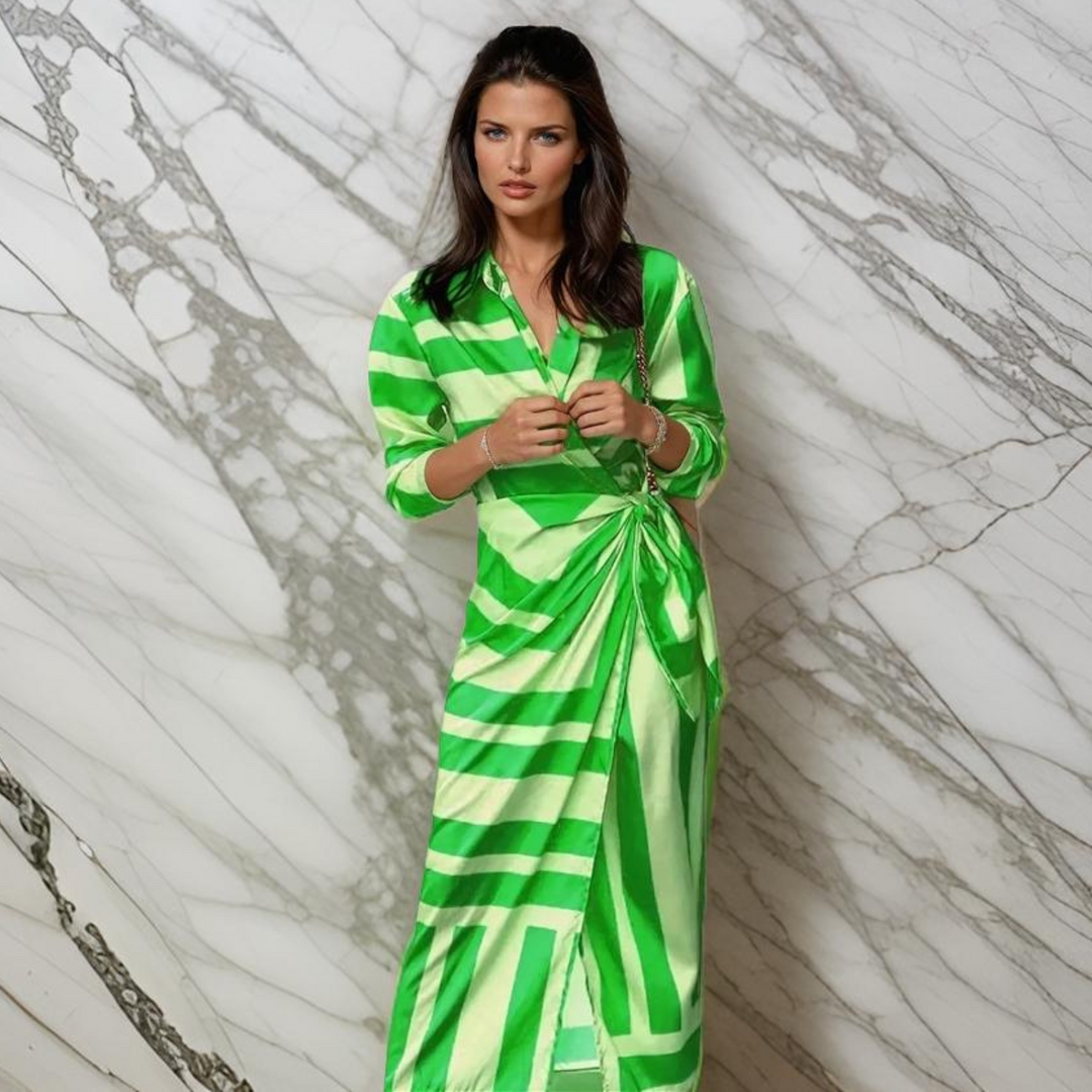 Miral – Eleganckie sukienki kopertowe z wzorem