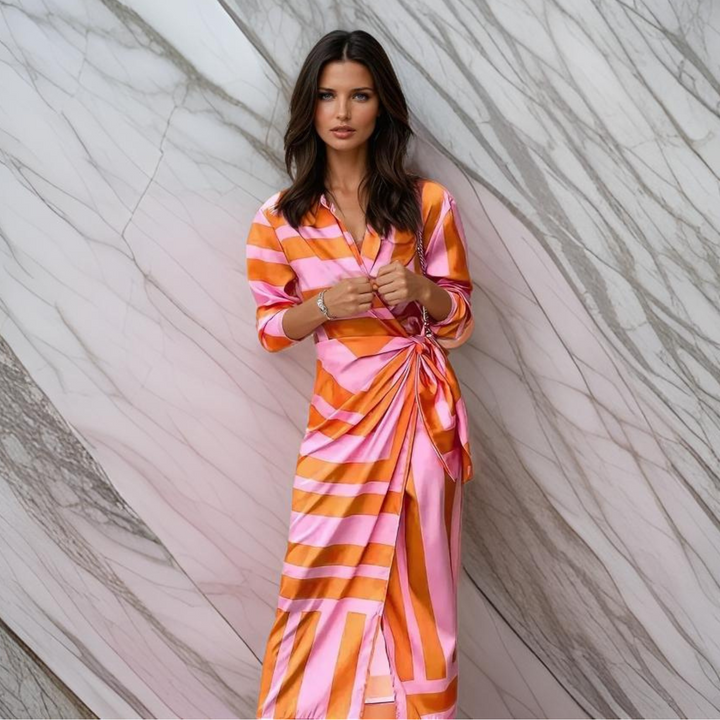 Miral – Eleganckie sukienki kopertowe z wzorem