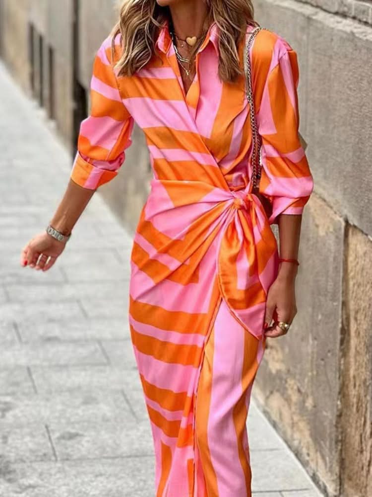 Miral – Eleganckie sukienki kopertowe z wzorem