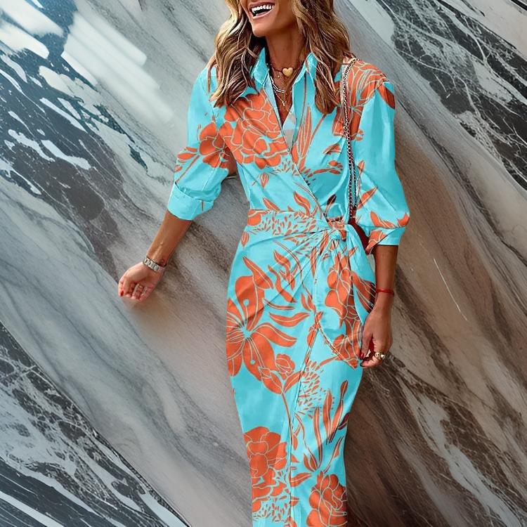 Miral – Eleganckie sukienki kopertowe z wzorem